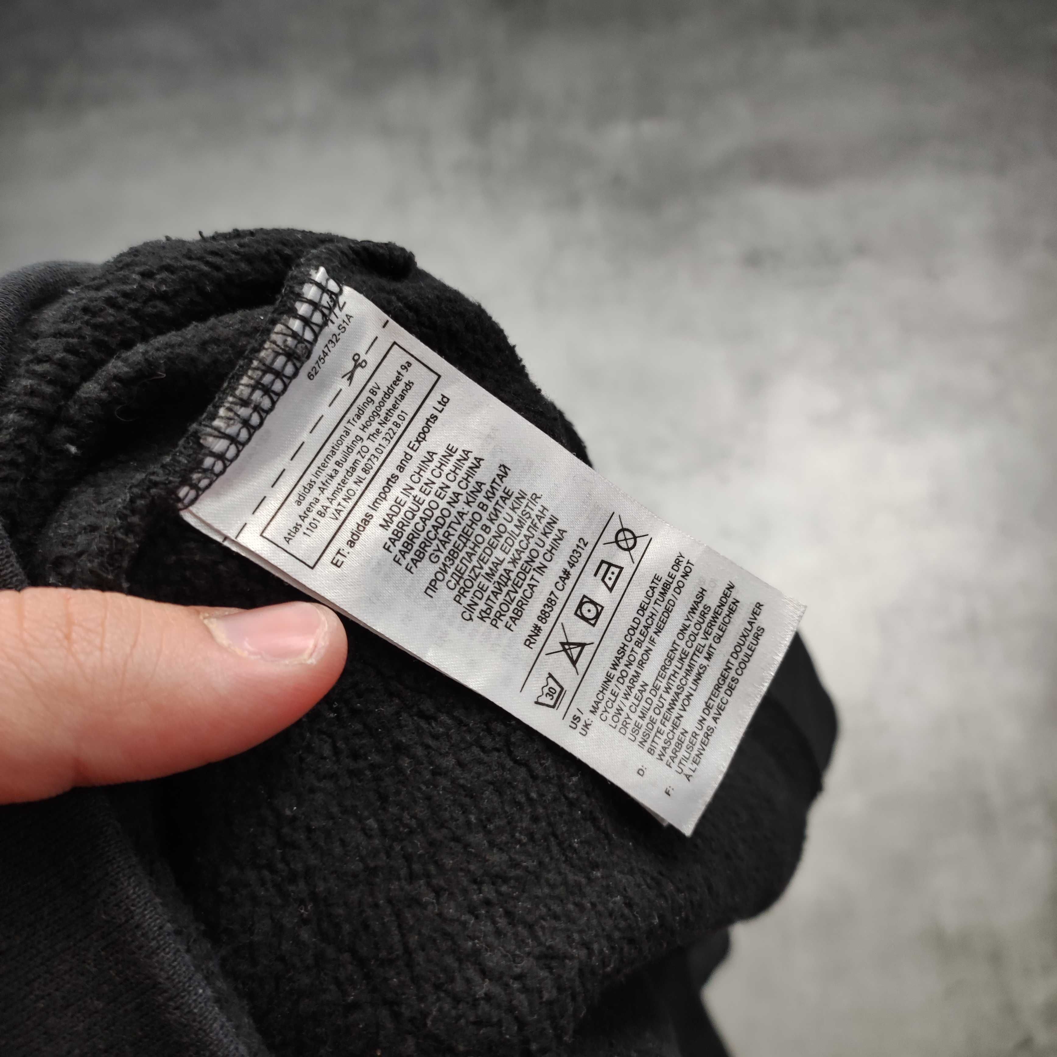 MĘSKA Bluza PREMIUM Czarna 3 Paski Adidas Małe Logo Bawełna Casualowa