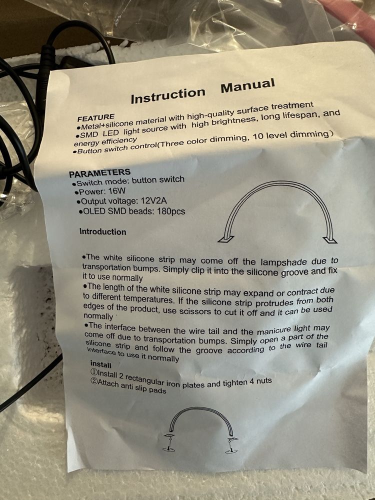 Vendo luz para mesa de manicure