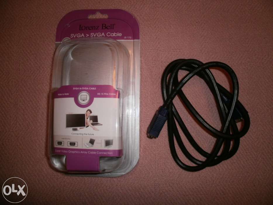 Cabos stereo em y e cabo SVGA macho