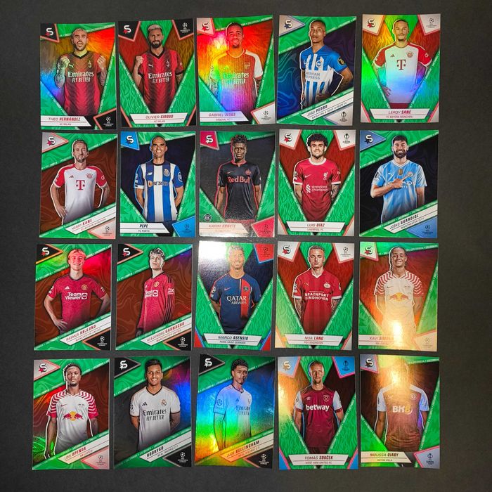 20 Cartas Uncommon Verdes Topps Superstars 2024