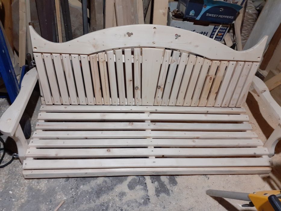 Ławka do huśtawki z drewna