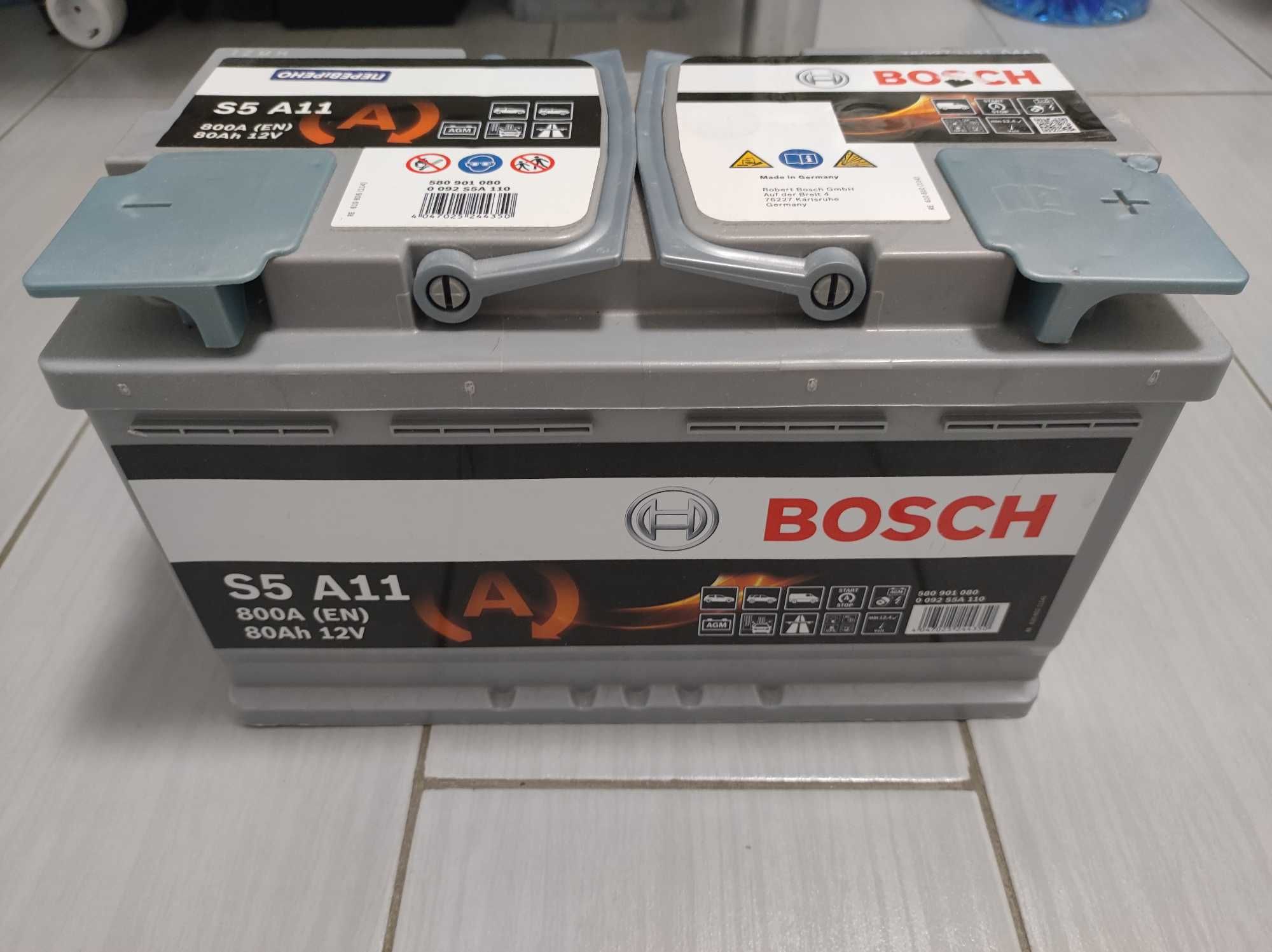 Автомобильный аккумулятор BOSCH S5 A11 AGM 80Ah EN800 (Б/У)