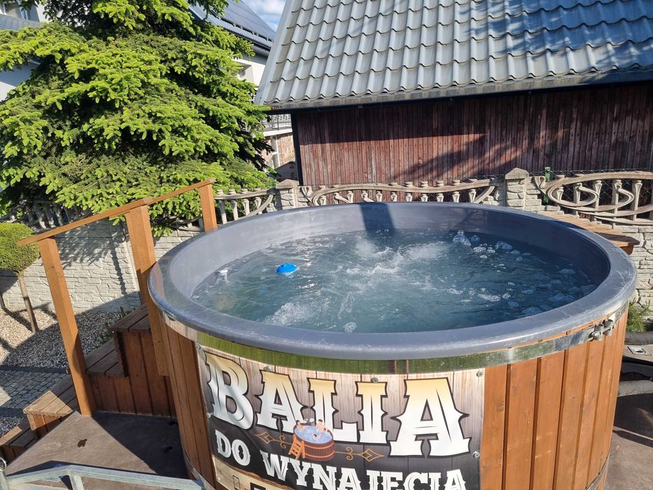 Największa MOBILNA Balia Bania z Jacuzi SPA do WYNAJĘCIA 8-10 osób