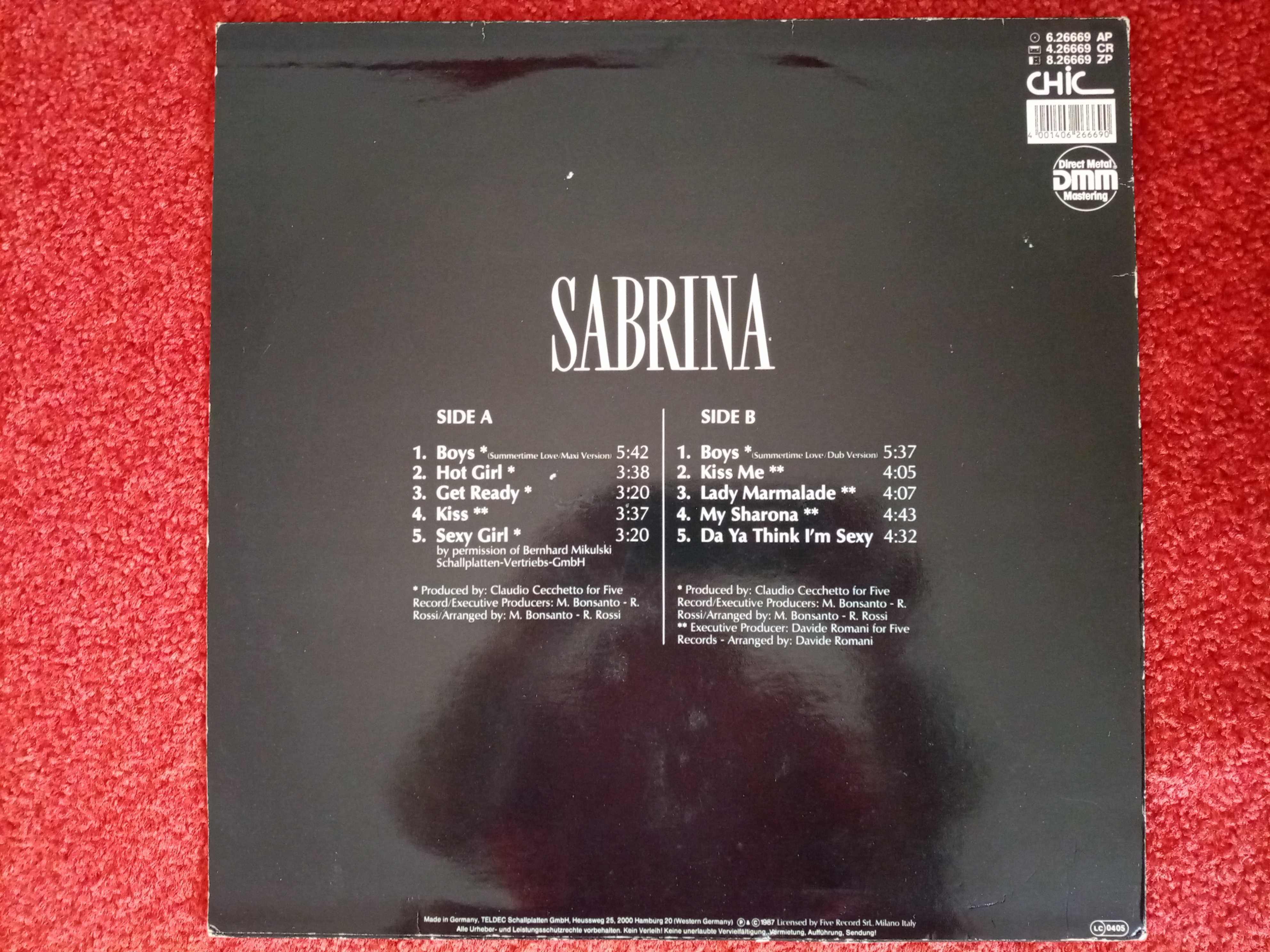 LP винил SABRINA,  JARRE - Equinoxe, BACCARA - Light My Fire