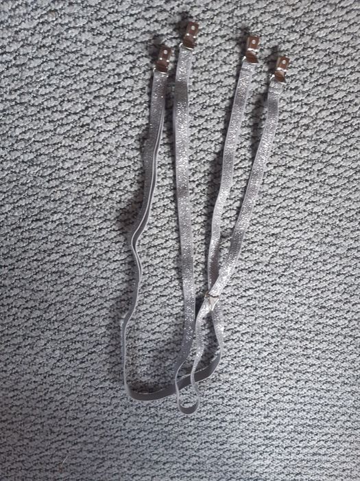 Szelki z gumy srebrno/szare. One size