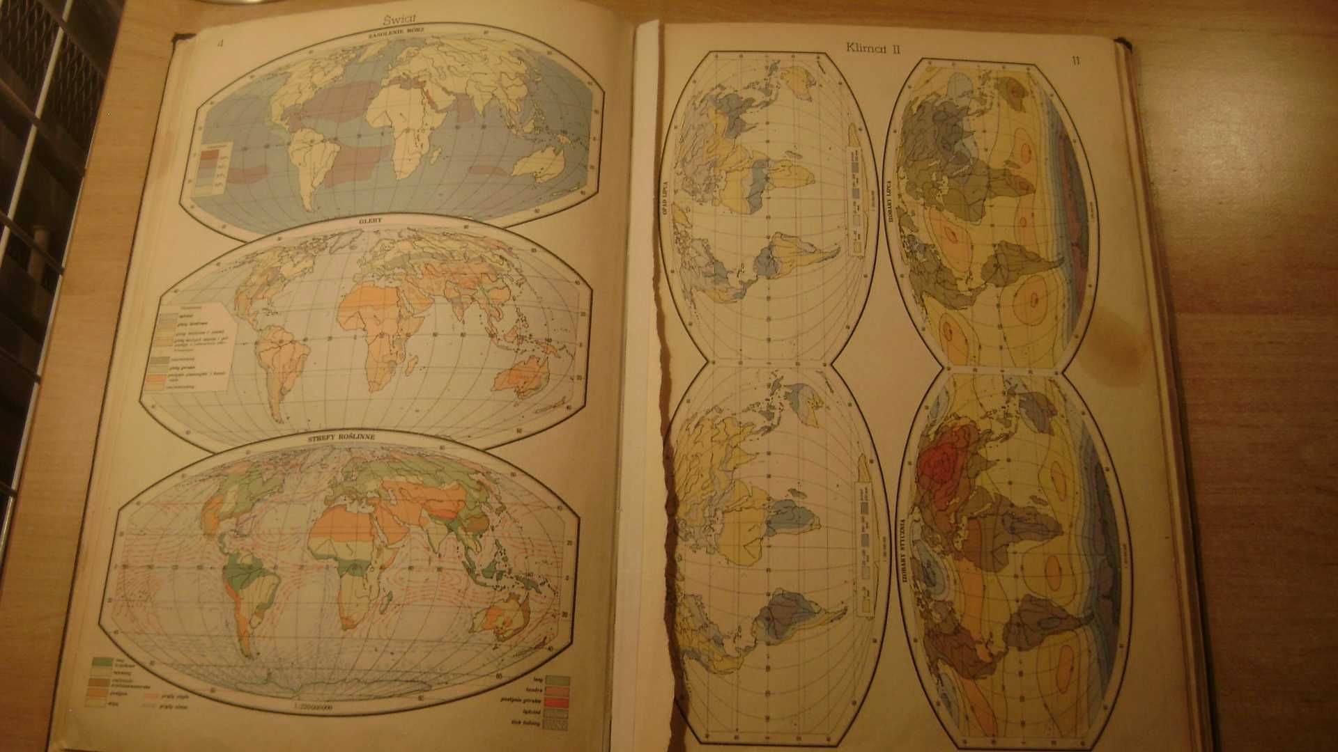 Starocie z PRL - Atlas Geograficzny Romera z 1959r. niekompletny