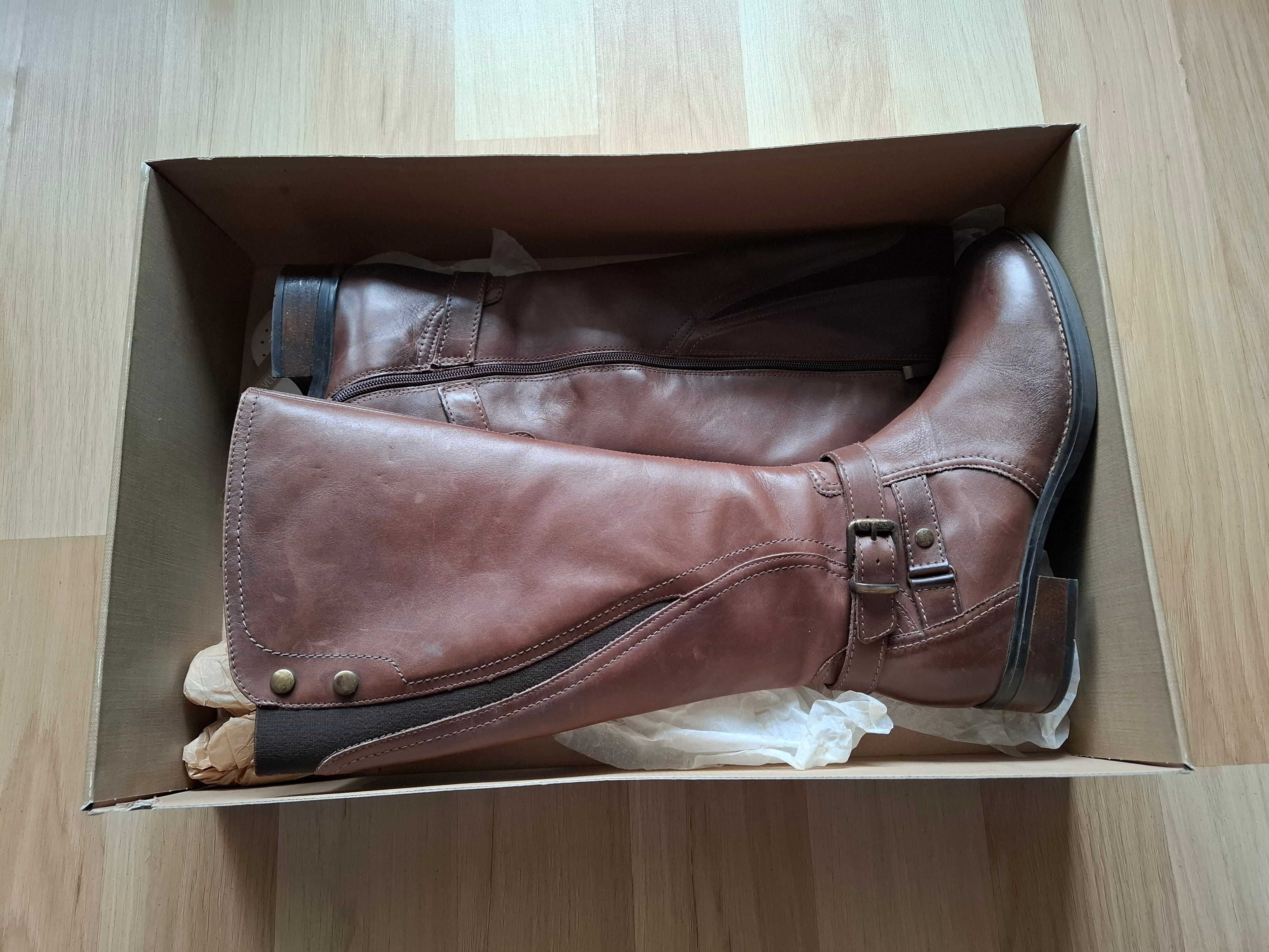 Kozaki damskie Lasocki FULDA-01 fulda 01 brązowe 38 skóra naturalna