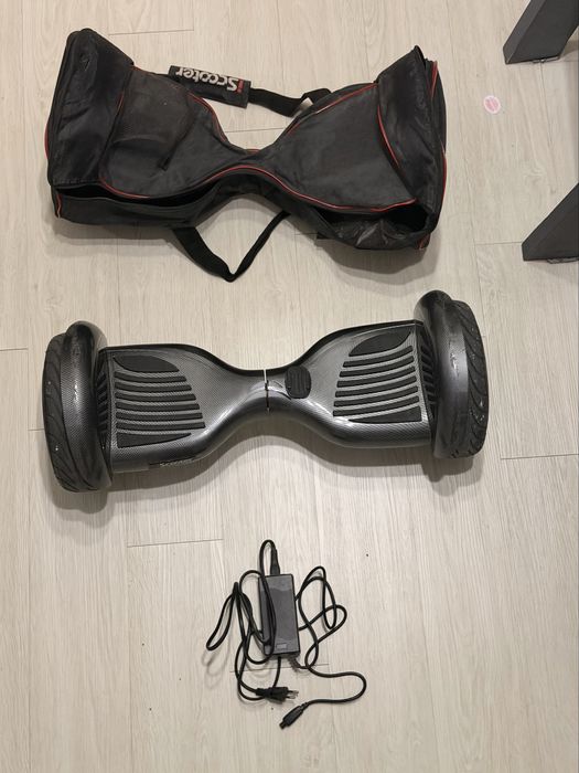 Hoverboard iScooter + mala e carregador — usado, bom estado