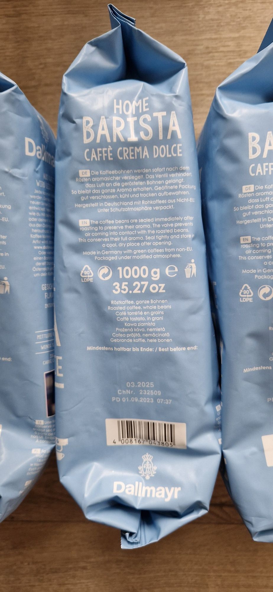 Kawa Dallmayr Home Barista Caffe Crema Dolce 1kg ziarnista błękitna