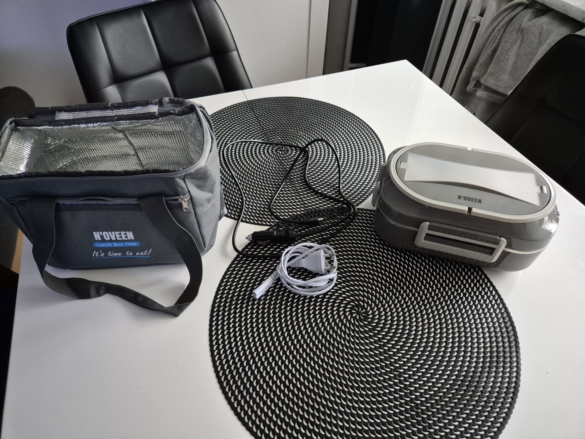 Lunchbox elektryczny N'OVEEN LB640 LED + torba termiczna – stan idealn