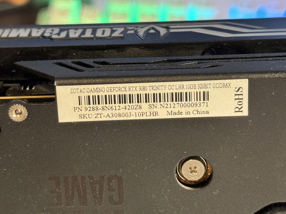 Karta graficzna RTX3080 10gb Zotac trinity OC