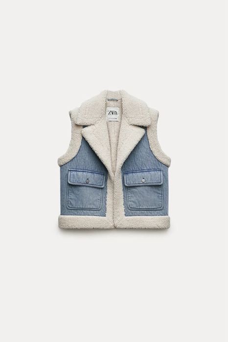Жіноча джинсова жилетка ZARA