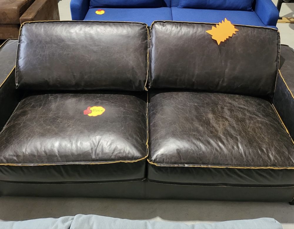 Sofa pele genuina “maison du monde”