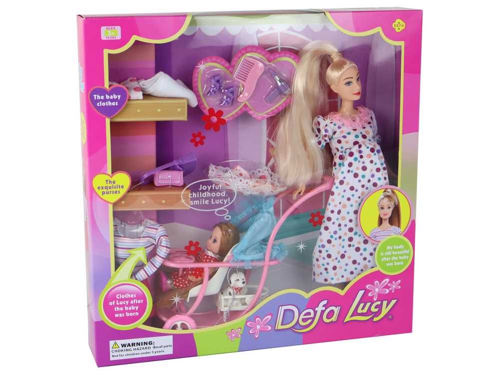 Lalka Barbie Lucy W Ciąży Zestaw Akcesoria XXL dla dzieci 3+