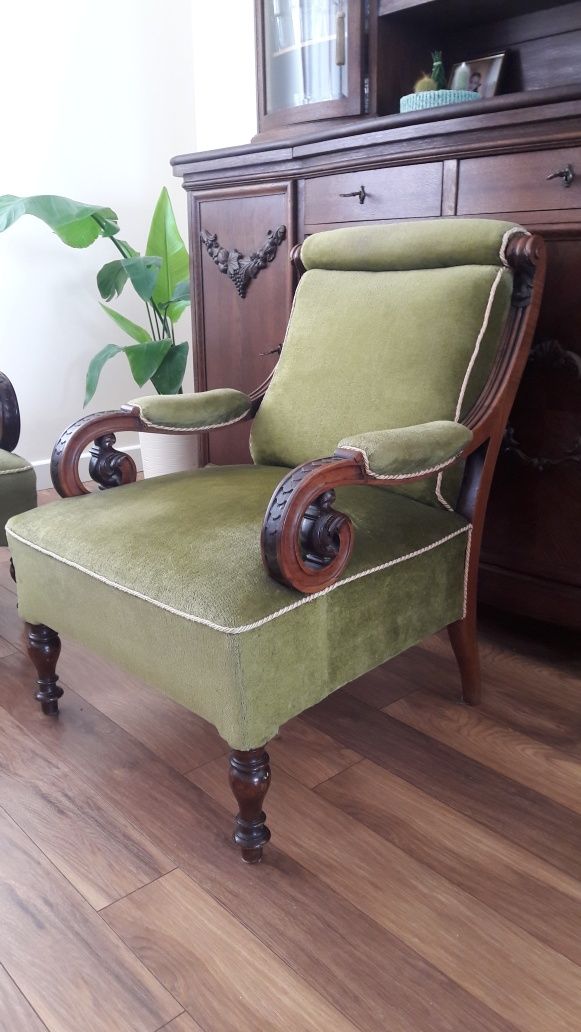 zabytkowe meble antyk drewniane sofa fotele krzesła komplet