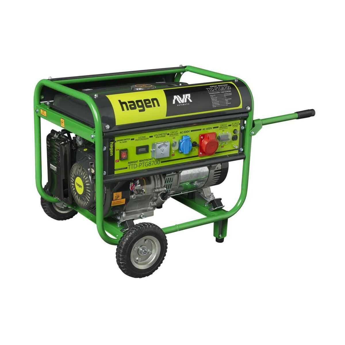 Generator Agregat Prądotwórczy HAGEN PTG8700 - 400 / 230V 7.2 kW AVR