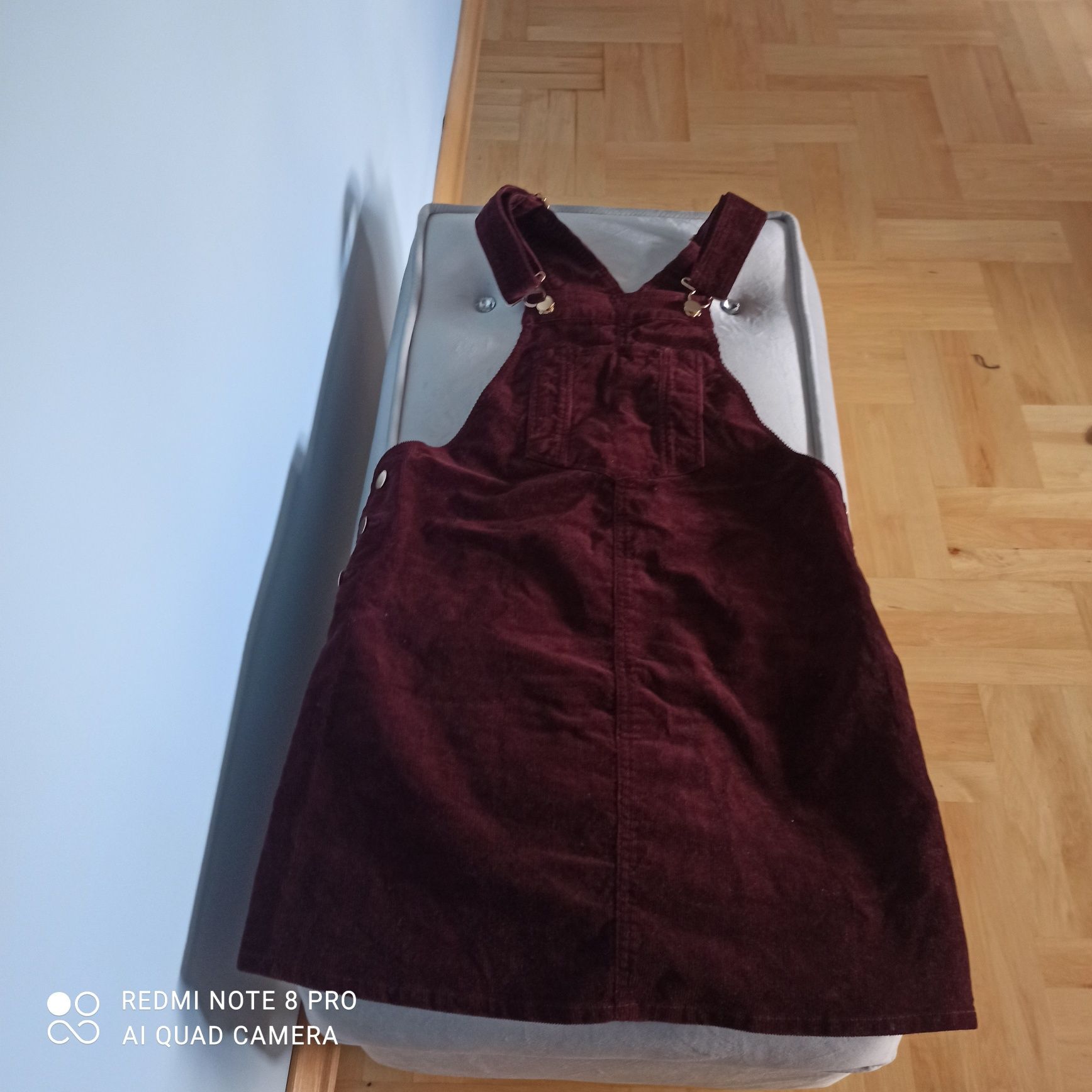 Ogrodniczka/ sukienka ciążowa / sztruks H&M mama Xs