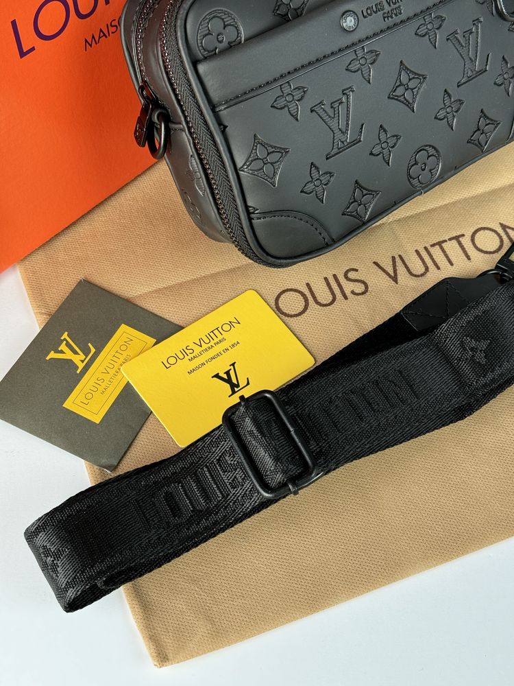 Мужская сумка Louis Vuitton чоловіча сумка бананка барсетка месенджер
