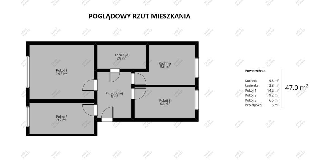 Sprzedam mieszkanie 47 m2, parter, 3 pokoje , duża piwnica.