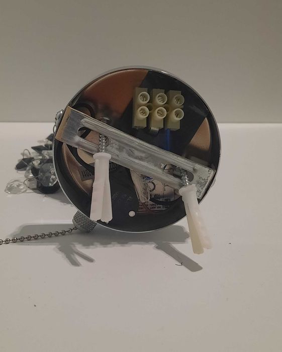 Kinkiet Roki srebrno-czarny kryształowy kryształki diamenciki glamour