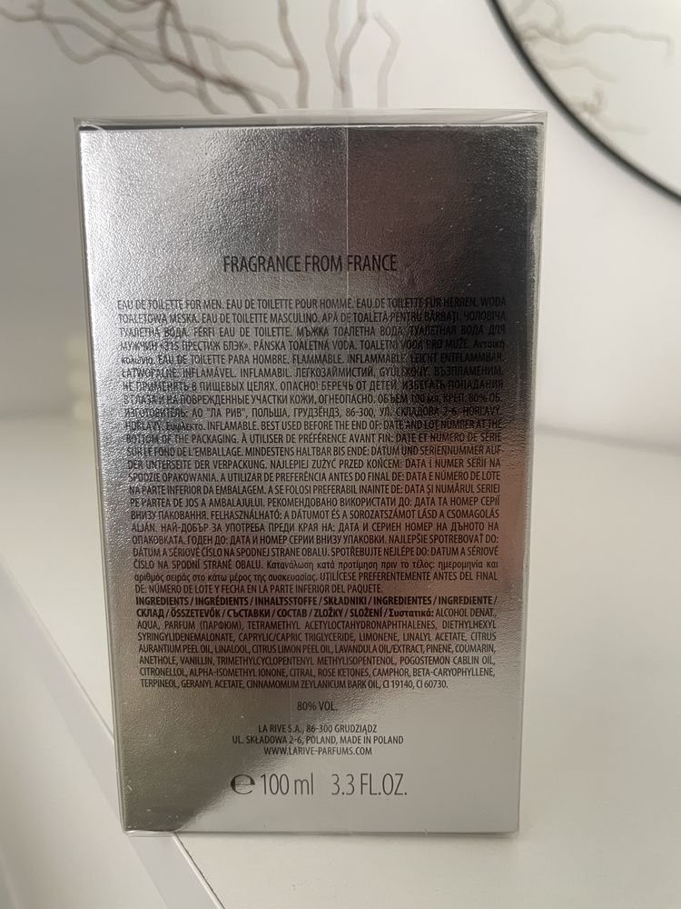 Perfume La Rive 315 Prestige Black for Men – 100ml (Novo e Selado)