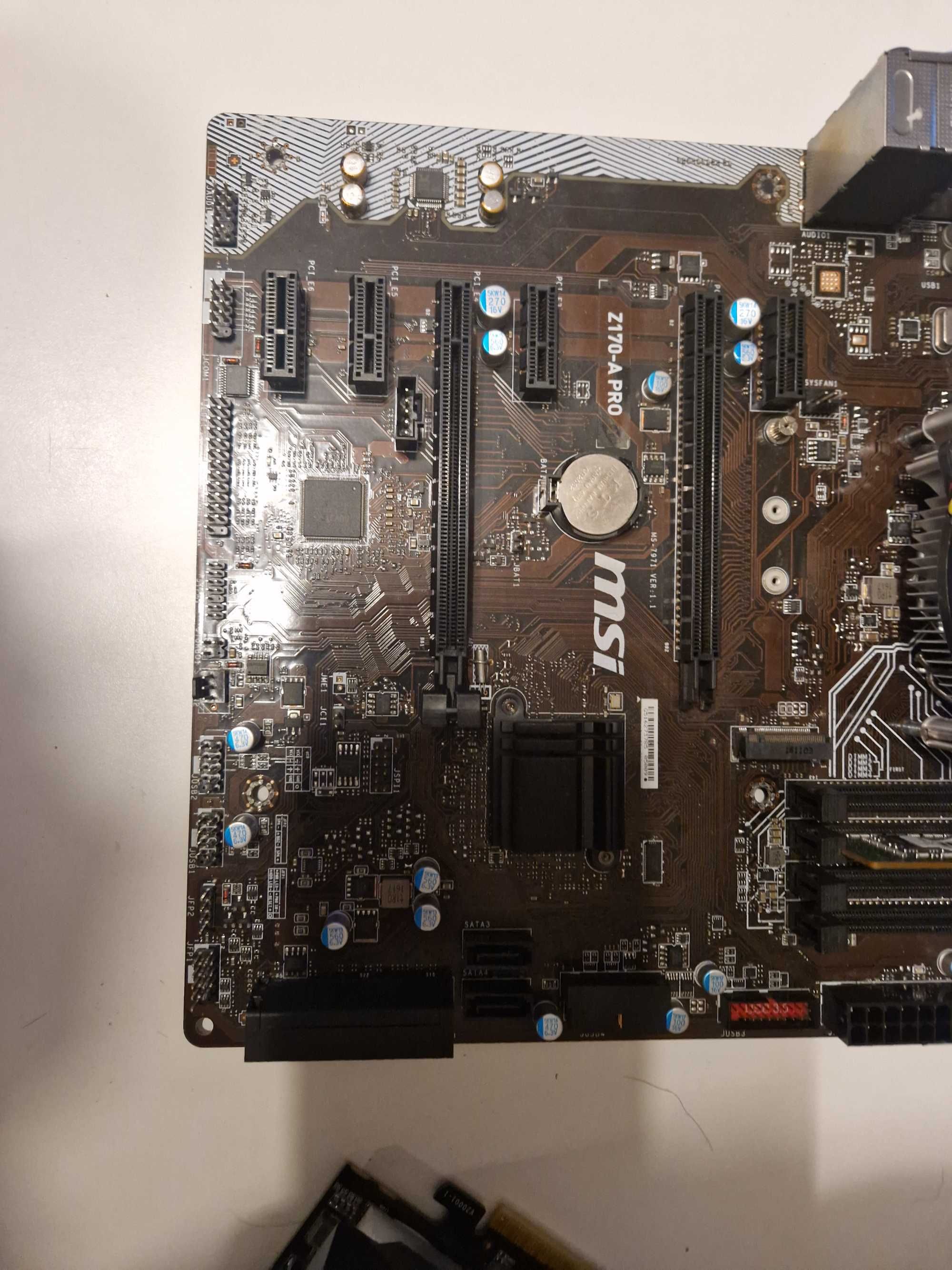 Płyta głowna msi z170apro z procesorem i5 6400 i RAM DDR4 4gb 2400mts