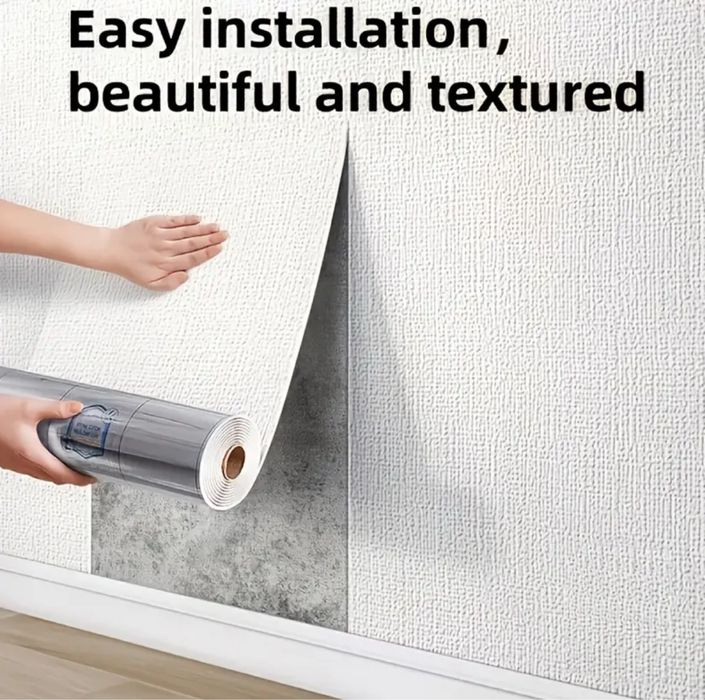 Papel de parede 3D para Paredes Texturizado cinzento