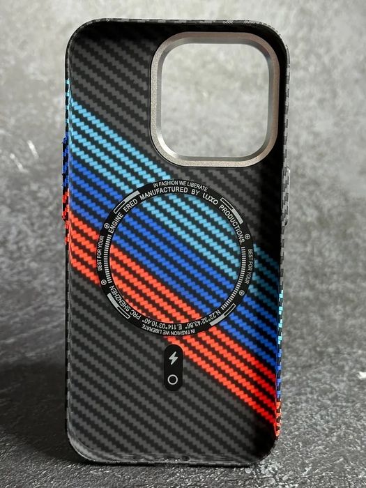 Чохол на айфон MagSafe Carbon M power bmw 13,14,14 15 pro max