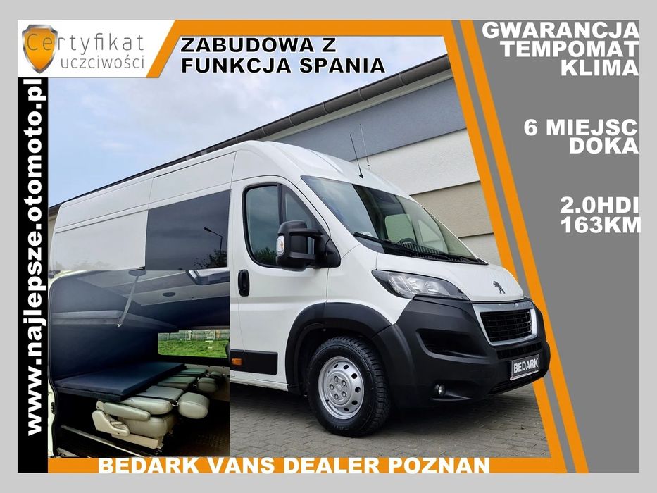 Peugeot Boxer, L4H2, Brygadówka, 6 miejsc DOKA, klima  Gwarancja, L4H2, Brygadówka, 6 miejsc DOKA, klima