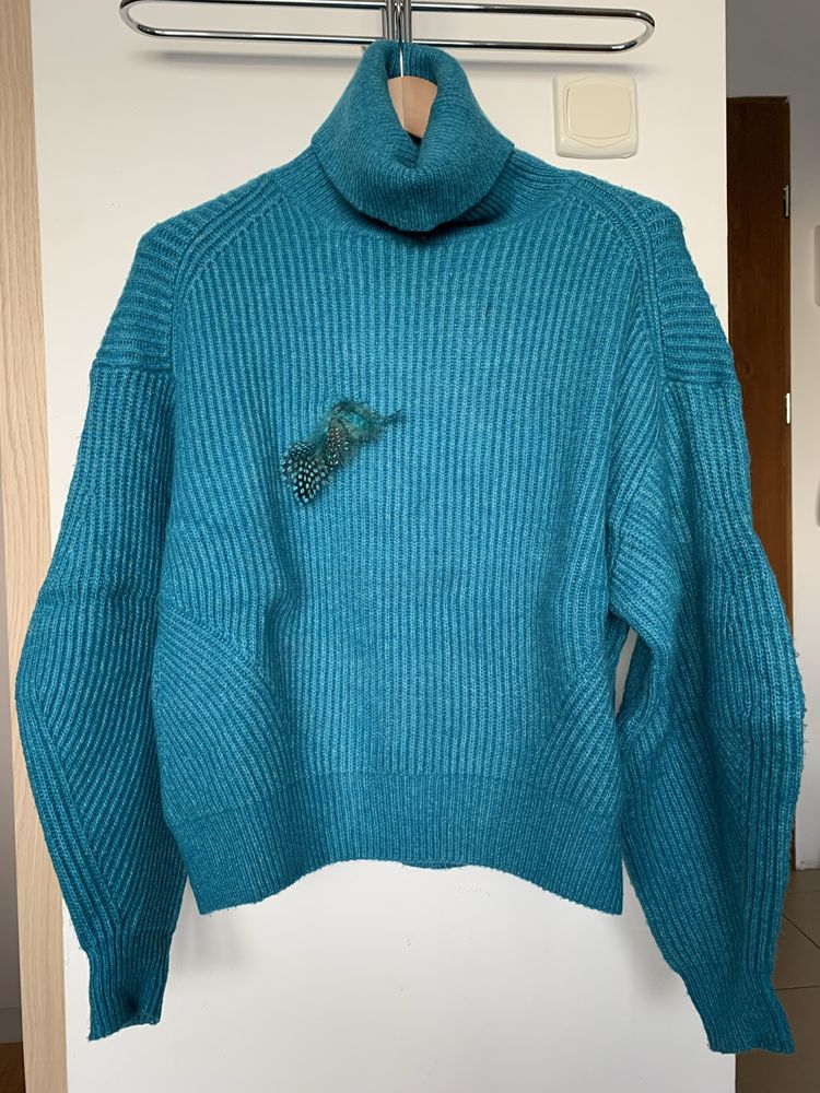 Sweter golf morski/turkus