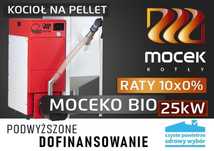 Kocioł na pellet, Moceko 25kW, piec na dotacje czyste powietrze