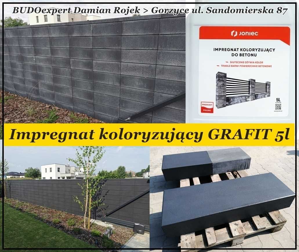Palisada betonowa ARKADA 60x20x10 jak hestra GRAFIT SZARA Kurier