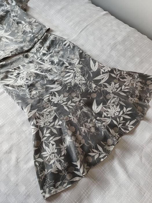 Komplet damski, żakiet, spódnica, bluzka, rozmiar 42