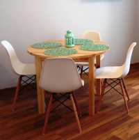 Nowy stół drewniany fi 90 cm sosna SOLIDNY STABILNY stolik krzesła