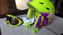 Kask narciarski UWEX dla dziewczynki + gogle uwex