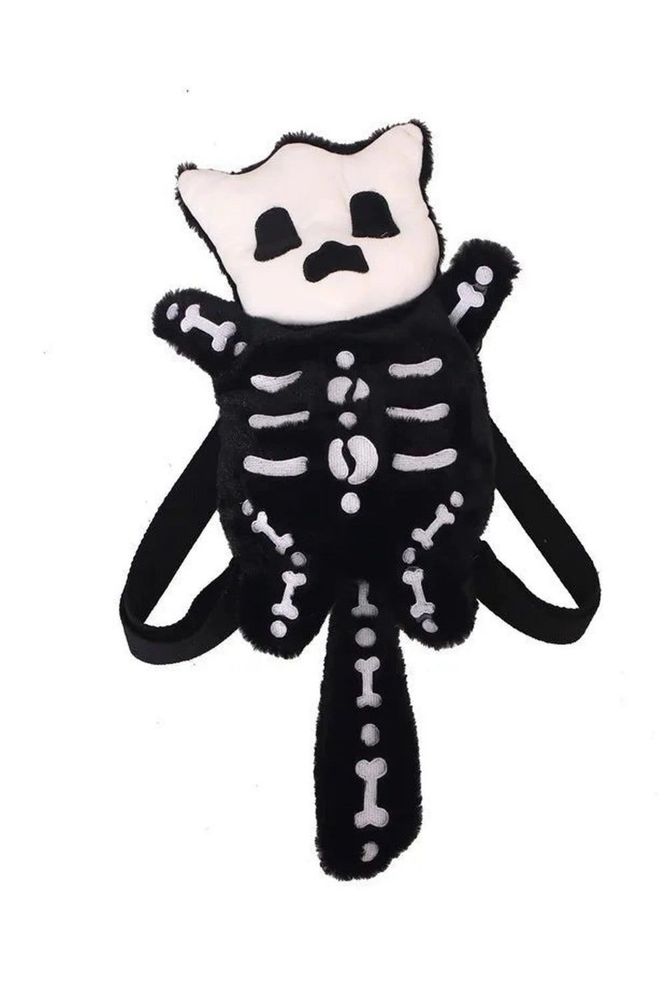 Black skeleton cat bag