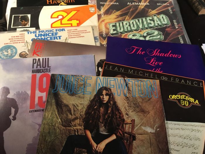 Lote 10 Lp's vinil - The Shadows, Juice Newton, Paul Hardcastle, Nana