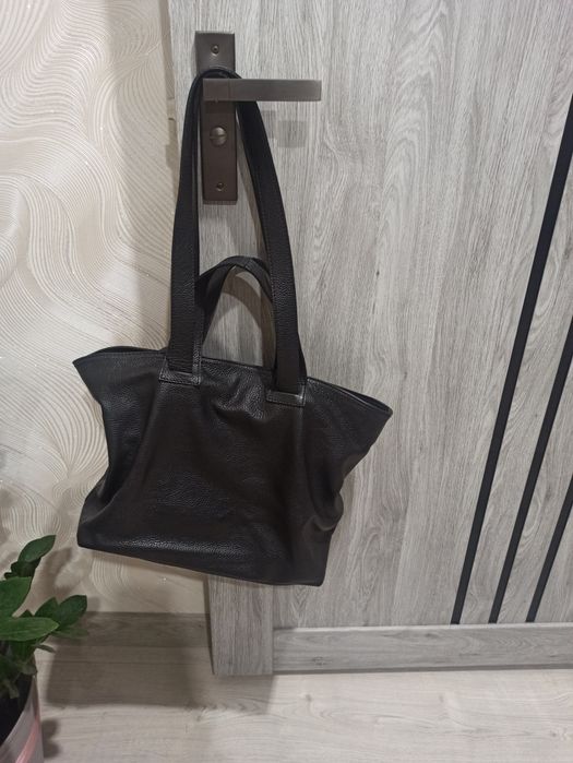 Шкіряна жіноча сумка шопер