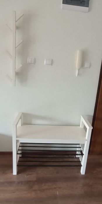 Zestaw ławka z półką na buty i wieszak