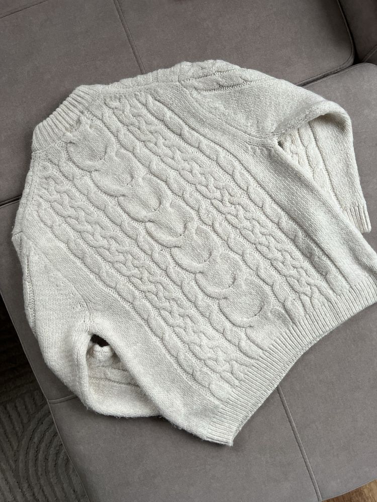 Sweter sewterek kremowy śmietankowy Zara 140 chłopiec