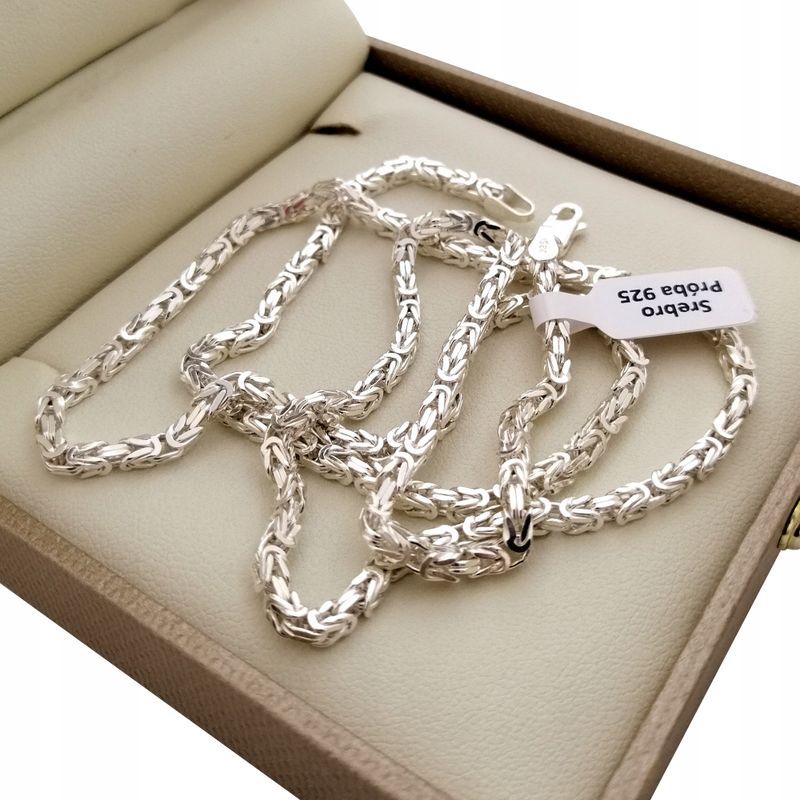 Srebrny Łańcuszek Męski Splot Królewski 70 Cm Srebro 925 + Gratisy + G