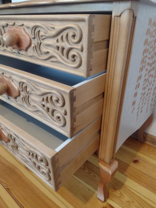 Komoda orientalna rustykalna boho drewniana. Odnowiona.