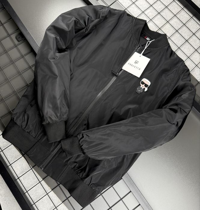 Куртка бомбер Karl Lagerfeld чорна чоловіча куртка карл лагерфельд