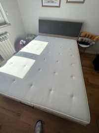 Łóżko 140x200 Agata meble materac Ikea Hyllestad
