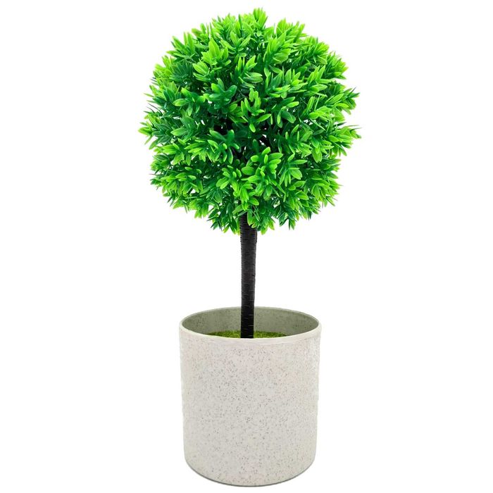 Sztuczny bonsai w doniczce bukszpan 25 cm roślina ozdobna zielona