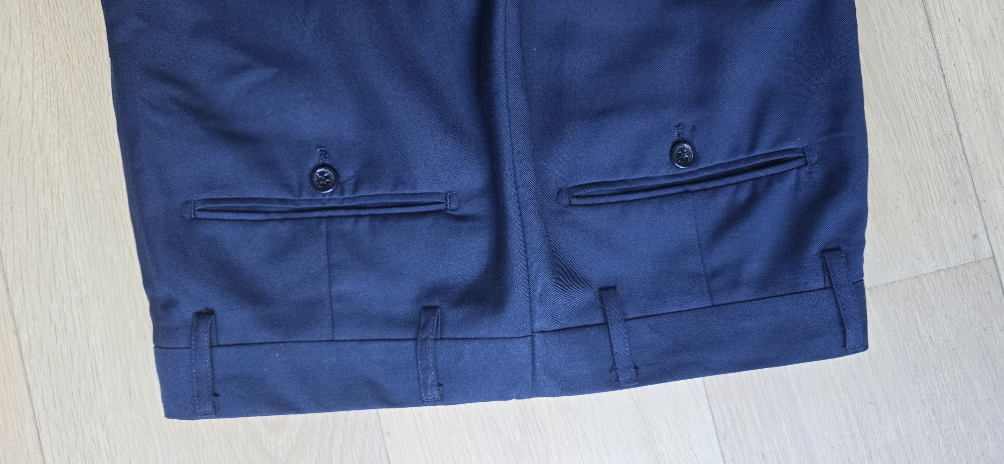 Spodnie kant eleganckie Wall Street 80/170 granatowe