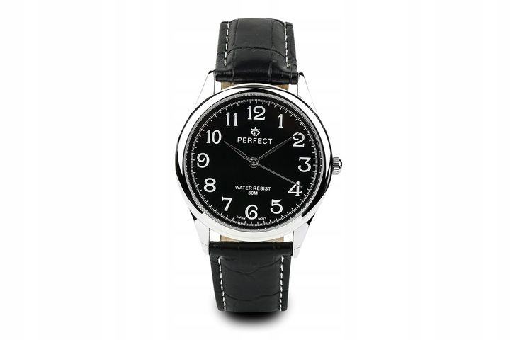 Zegarek Męski Klasyczny Kwarcowy Elegancki Pasek Skórzany Analog Perfe