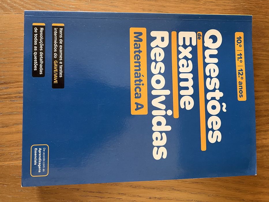 Livro Questões de exame resolvidas matemática A - 10° | 11° | 12° anos