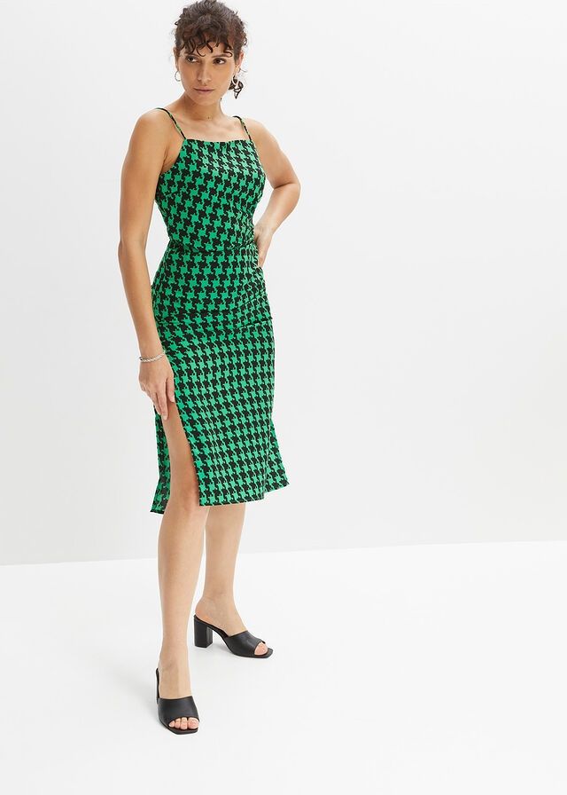 B.P.C sukienka wzorzysta czarno-zielona 36.