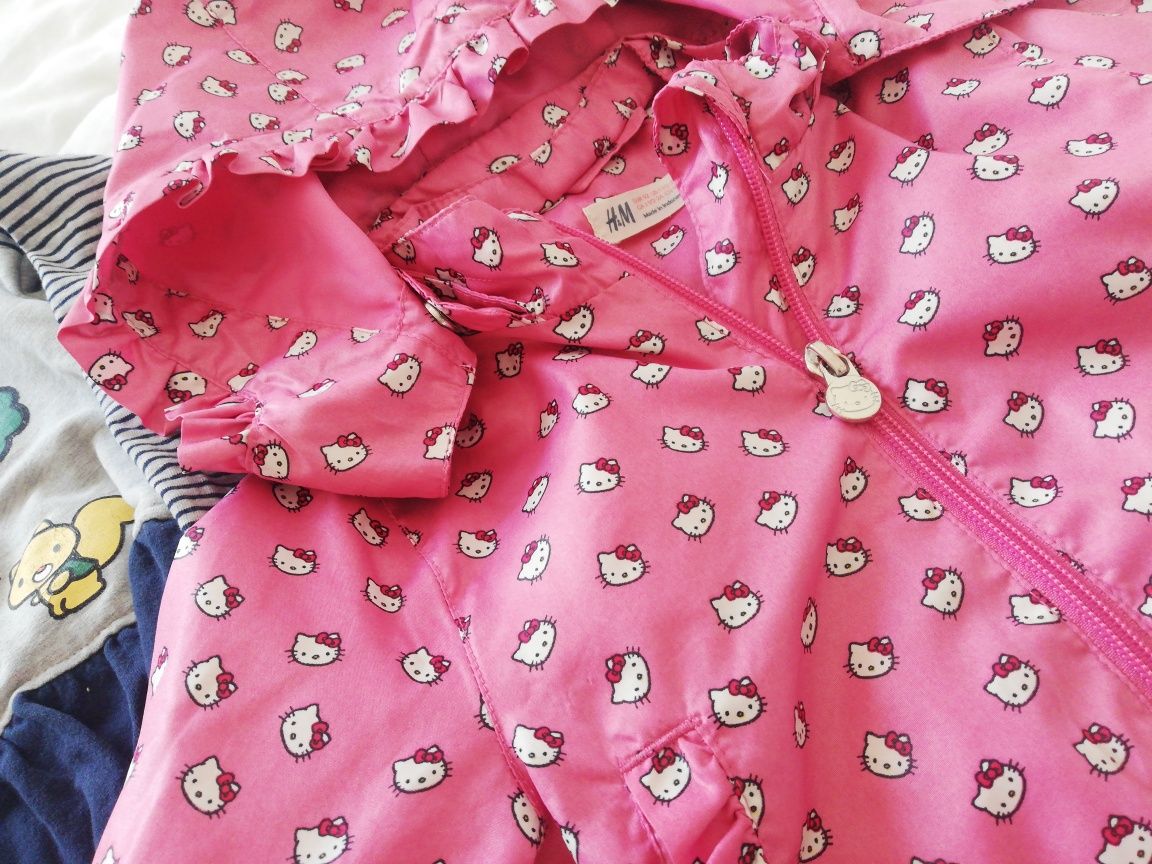 Zestaw kurtka spodenki bluzka koszulka opaska H&M hello kitty